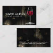 ワイングラス | ライト背景名刺 名刺 (正面/裏面)