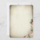 ワイングラス ライト ローズ ラスティック ブライダルシャワー 招待状 (裏面)