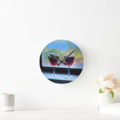 ワイングラス ラウンド壁時計 (ホーム)