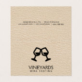 ワイングラス |レザーテクスチャ 名刺 (外部フラット)