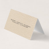 ワイングラス |レザーテクスチャ 名刺 (裏面)