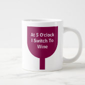 ワイングラス"ワインへのスイッチ" ジャンボコーヒーマグカップ (右)