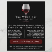 ワイングラス、ワインバー/ワイナリー広告ズ チラシ (正面)