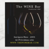 ワイングラス、ワインバー/ワイナリー ワインラベル (シングルラベル)