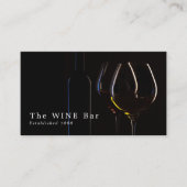 ワイングラス、ワインバー/ワイナリー 名刺 (正面)