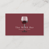 ワイングラス、ワインバー/ワイナリー 名刺 (正面)