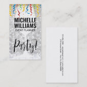 ワイングラス |《写真》ぼけ味 |紙吹雪パーティー 名刺 (正面/裏面)