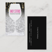 ワイングラス | 《写真》ぼけ味、紙吹雪 名刺 (正面/裏面)