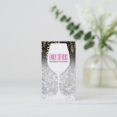 ワイングラス | 《写真》ぼけ味、紙吹雪 名刺 (スタンド正面)