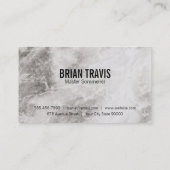 ワイングラス |大理石の背景を持つカウンター宇宙 名刺 (裏面)