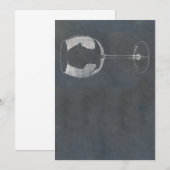 ワイングラス 招待状 (正面/裏面)