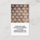 ワイングラス |木材 |ブドウのつる植物パターン 名刺 (裏面)