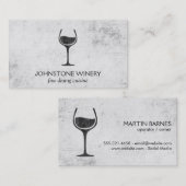ワイングラス | 素朴 名刺 (正面/裏面)