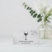 ワイングラス | 素朴 名刺 (スタンド正面)