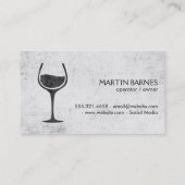 ワイングラス | 素朴 名刺 (裏面)