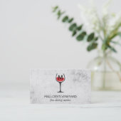 ワイングラス | 素朴 名刺 (スタンド正面)