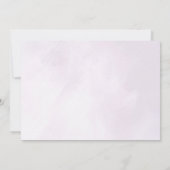 ワイングラス 花の花嫁シャワー フォト サンキューカード (裏面)