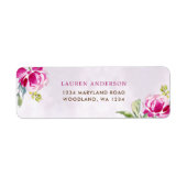 ワイングラス 花の ブライダルシャワー ラベル (正面)