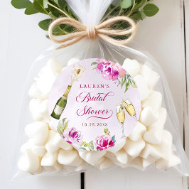 ワイングラス 花 フラワーブライダルシャワー ラウンドシール