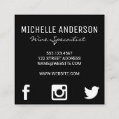 ワイングラス | 表現ブラシ | QRコード スクエア名刺 (裏面)