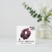 ワイングラス | 表現ブラシ | QRコード スクエア名刺 (スタンド正面)