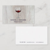ワイングラス |赤ワイン 名刺 (正面/裏面)