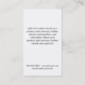 ワイングラス/赤 |フル(芸術的赤) 名刺 (裏面)