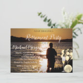 ワイングラス,風船,釣り,サンセット リタイアメントパーティー 招待状 (スタンド正面)