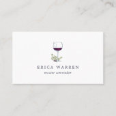 ワイングラス | Somelierまたはワイン業界 名刺 (正面)