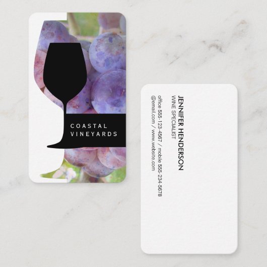 ワイングラス | Somelier 名刺 (正面/裏面)