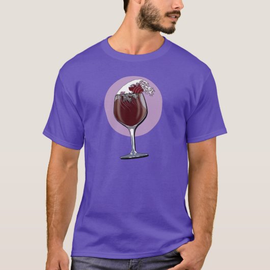 ワイングラス Tシャツ (正面)