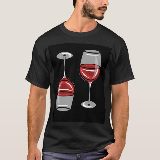 ワイングラスtシャツ tシャツ (正面)