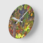 ワイングレープブドウ時計 ラウンド壁時計 (傾斜)