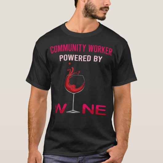 ワインコミュニティの労働者によって動く Tシャツ (正面)