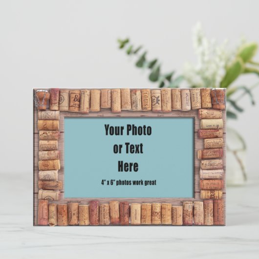 ワインコルクの枠 招待状 (スタンド正面)