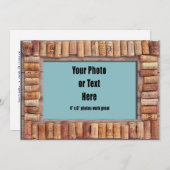 ワインコルクの枠 招待状 (正面/裏面)