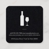 ワインコルクスクリュボトルガラス スクエア名刺 (裏面)