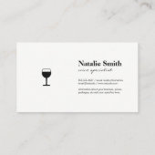 ワインコルクスクリューテクスチャとウッドカラーブロック 名刺 (裏面)