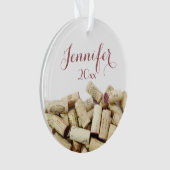 ワインコルクスパーソナライズされたオーナメント オーナメント (正面)