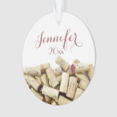 ワインコルクスパーソナライズされたオーナメント オーナメント (正面)