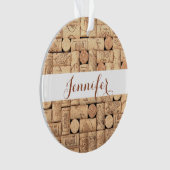 ワインコルクスパーソナライズされたオーナメント オーナメント (正面)