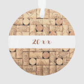 ワインコルクスパーソナライズされたオーナメント オーナメント (裏面)