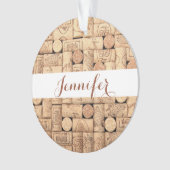 ワインコルクスパーソナライズされたオーナメント オーナメント (正面)