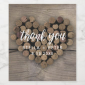 ワインコルクハートありがとうワインラベル ワインラベル (シングルラベル)