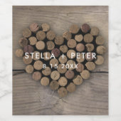 ワインコルクハートワインラベル ワインラベル (シングルラベル)