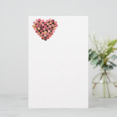 ワインコルクハート文具 便箋 (スタンド正面)