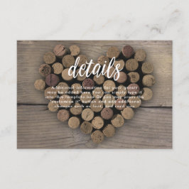 ワインコルクハート詳細カード エンクロージャーカード