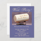 ワインコルク招待状 招待状 (正面/裏面)