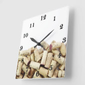ワインコルク時計 スクエア壁時計 (傾斜)