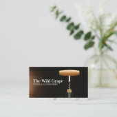 ワインコルク栓抜き | ソムリエ・ビジネス・カード 名刺 (スタンド正面)